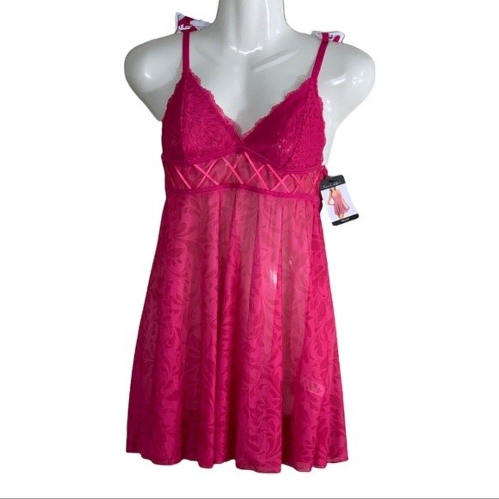 💎 French Affair PinkThong Lingerie Babydoll Dresses